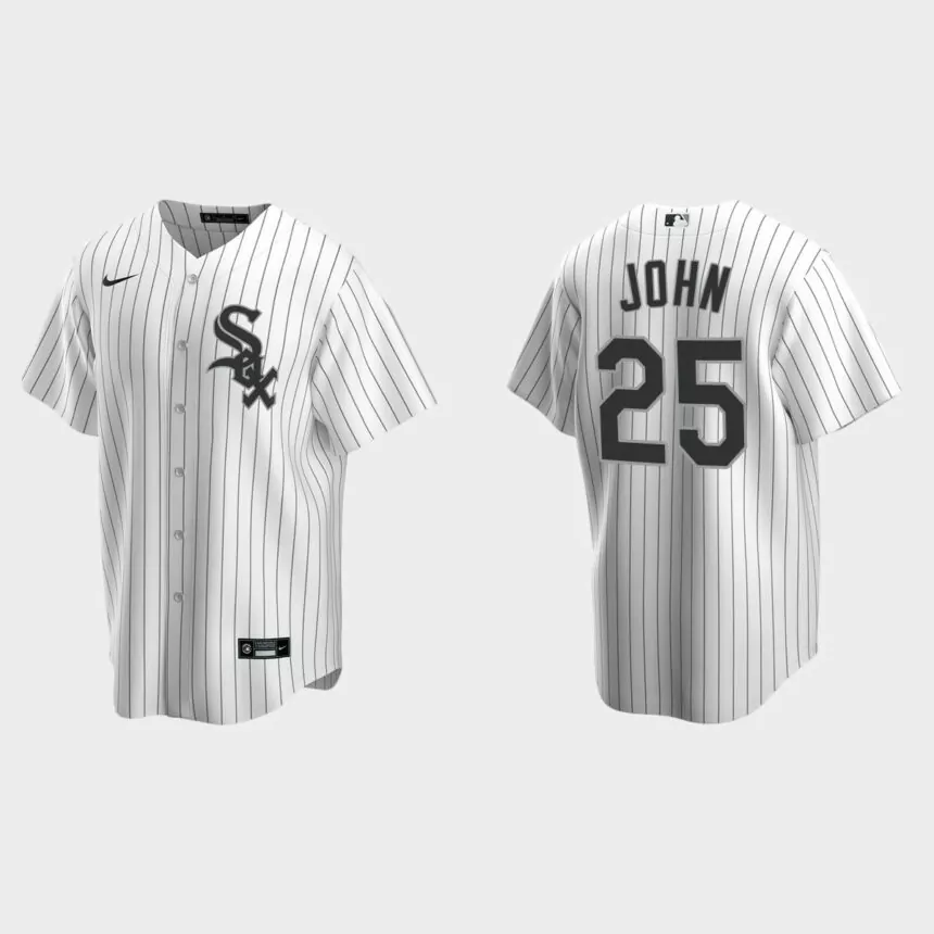 Men’s Los Angeles Dodgers Tommy John White Replica Retired Player Jersey