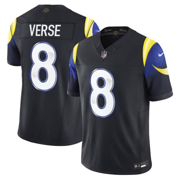 Men’s Los Angeles Rams 2025 “Rivalries” Vapor Limited Jersey  – All Stitched   Jared Verse  8