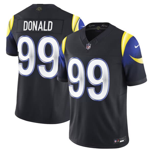 Men’s Los Angeles Rams 2025 “Rivalries” Vapor Limited Jersey – All Stitched    Aaron Donald  99