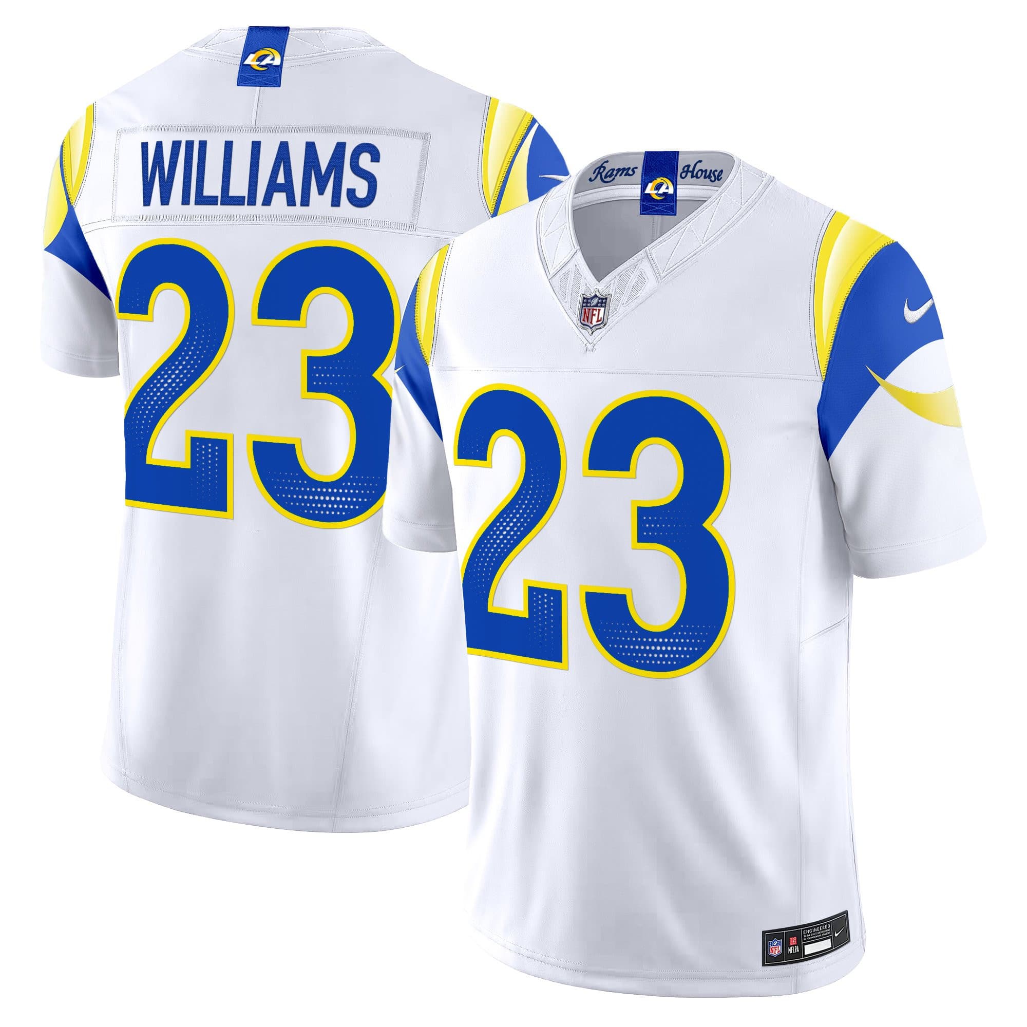 Men’s Los Angeles Rams 2025 “Rivalries” Vapor Limited Jersey – All Stitched Kyren Williams  23