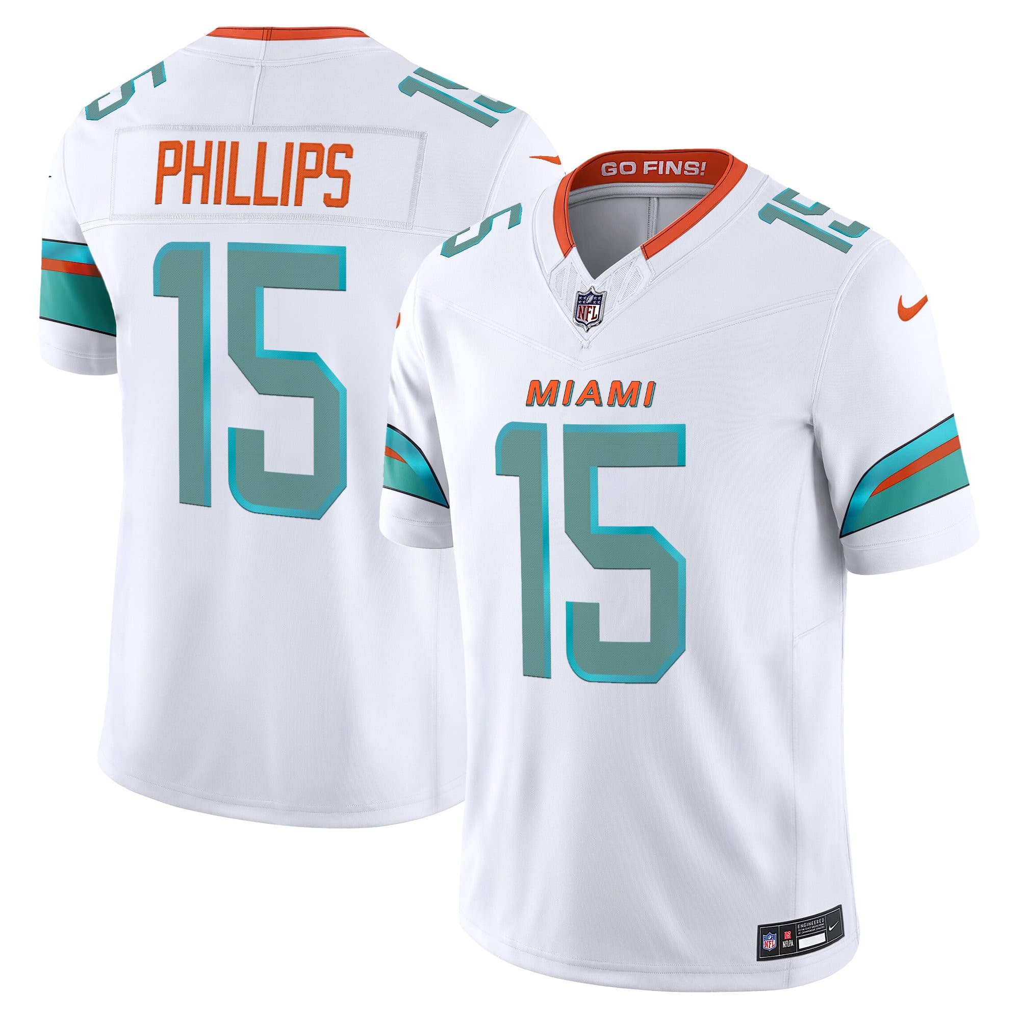 Men’s Miami Dolphins 2025 “Rivalries” Vapor Limited Jersey – All Stitched Jaelan Phillips    15