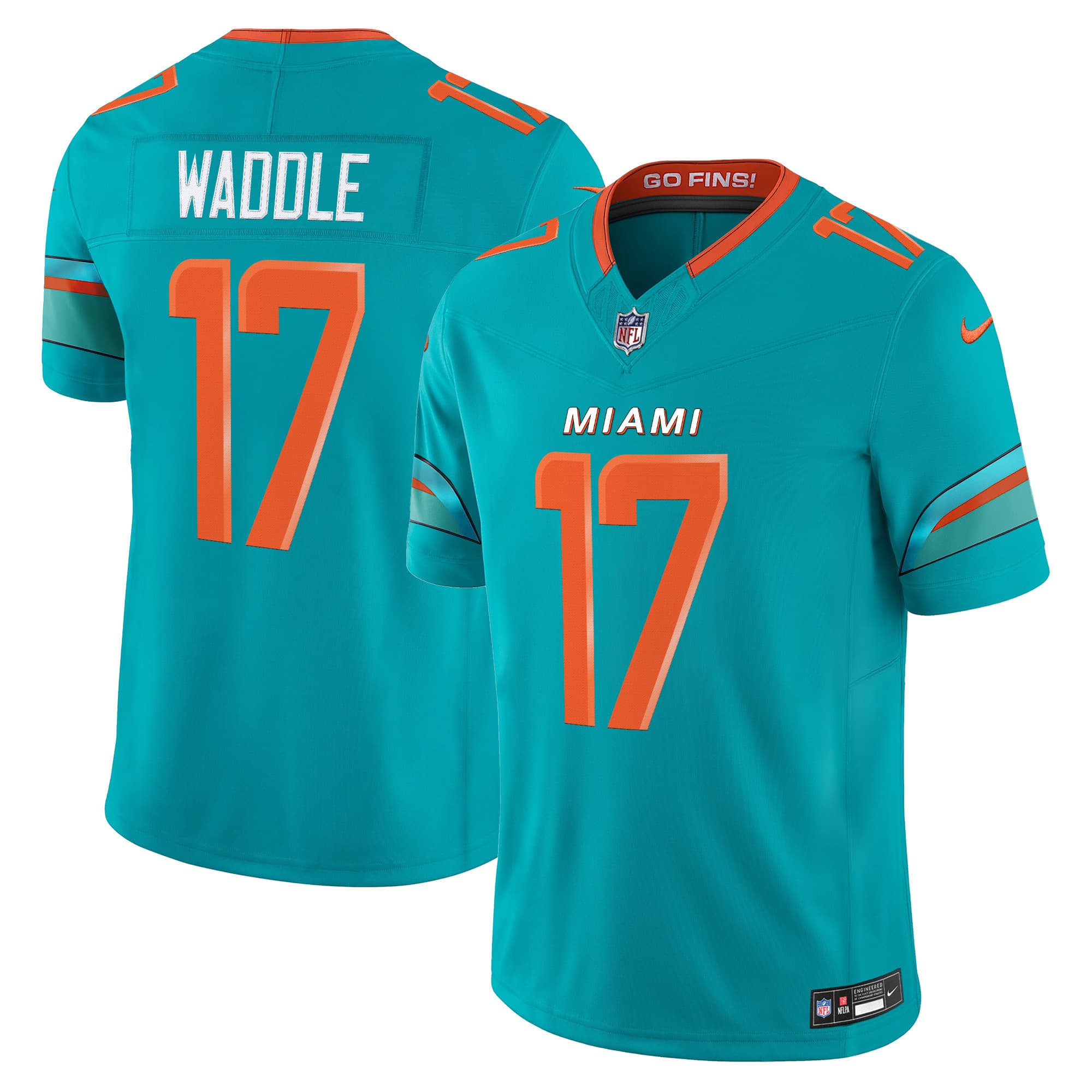 Men’s Miami Dolphins 2025 “Rivalries” Vapor Limited Jersey – All Stitched Jaylen  Waddle