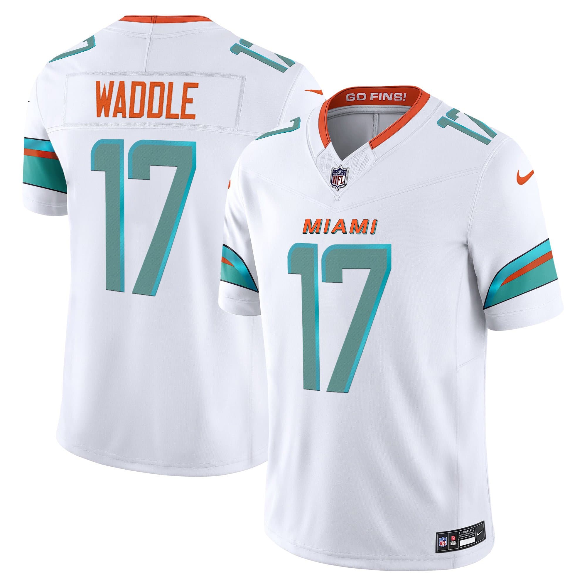 Men’s Miami Dolphins 2025 “Rivalries” Vapor Limited Jersey – All Stitched Jaylen Waddle    17