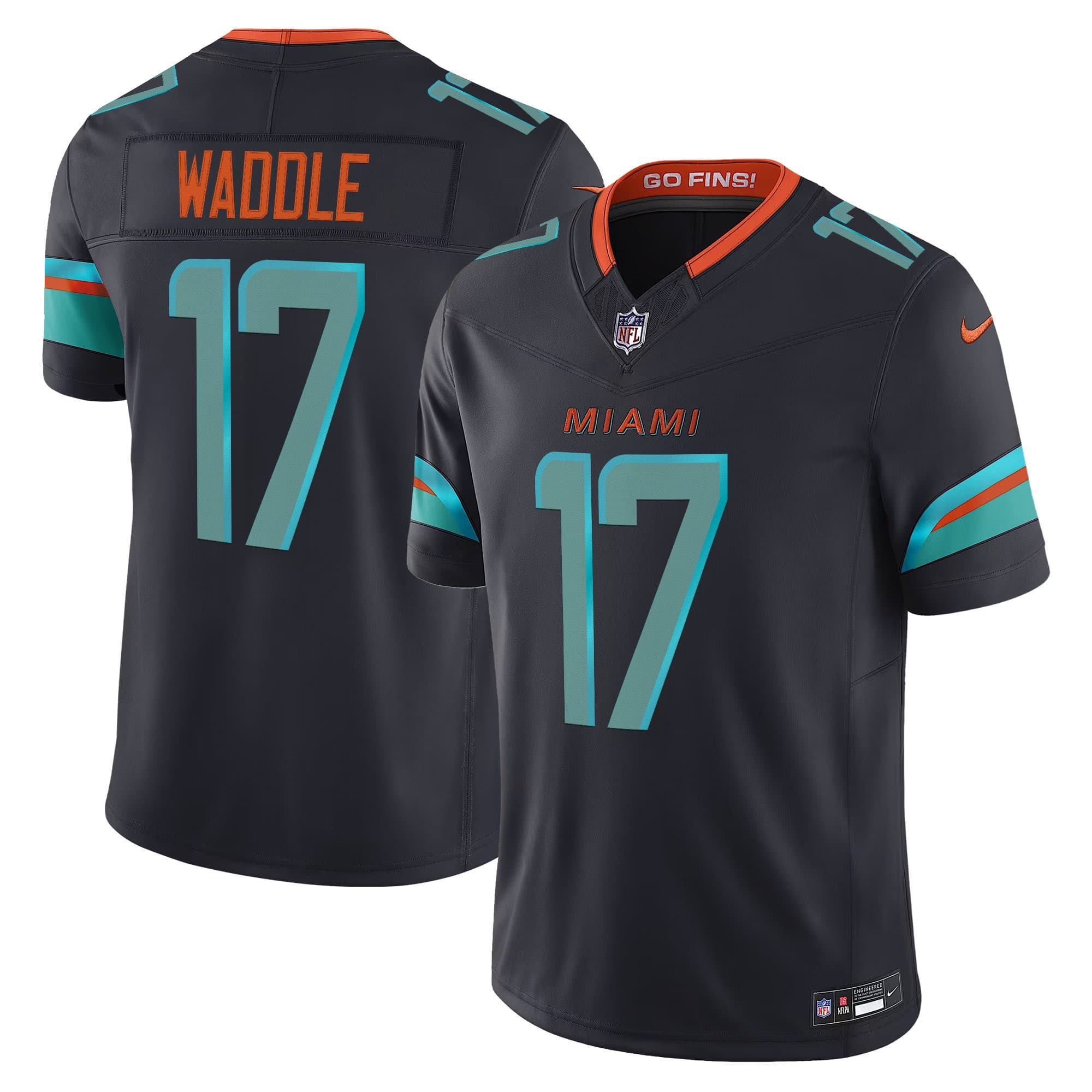 Men’s Miami Dolphins 2025 “Rivalries” Vapor Limited Jersey – All Stitched Jaylen Waddle 17