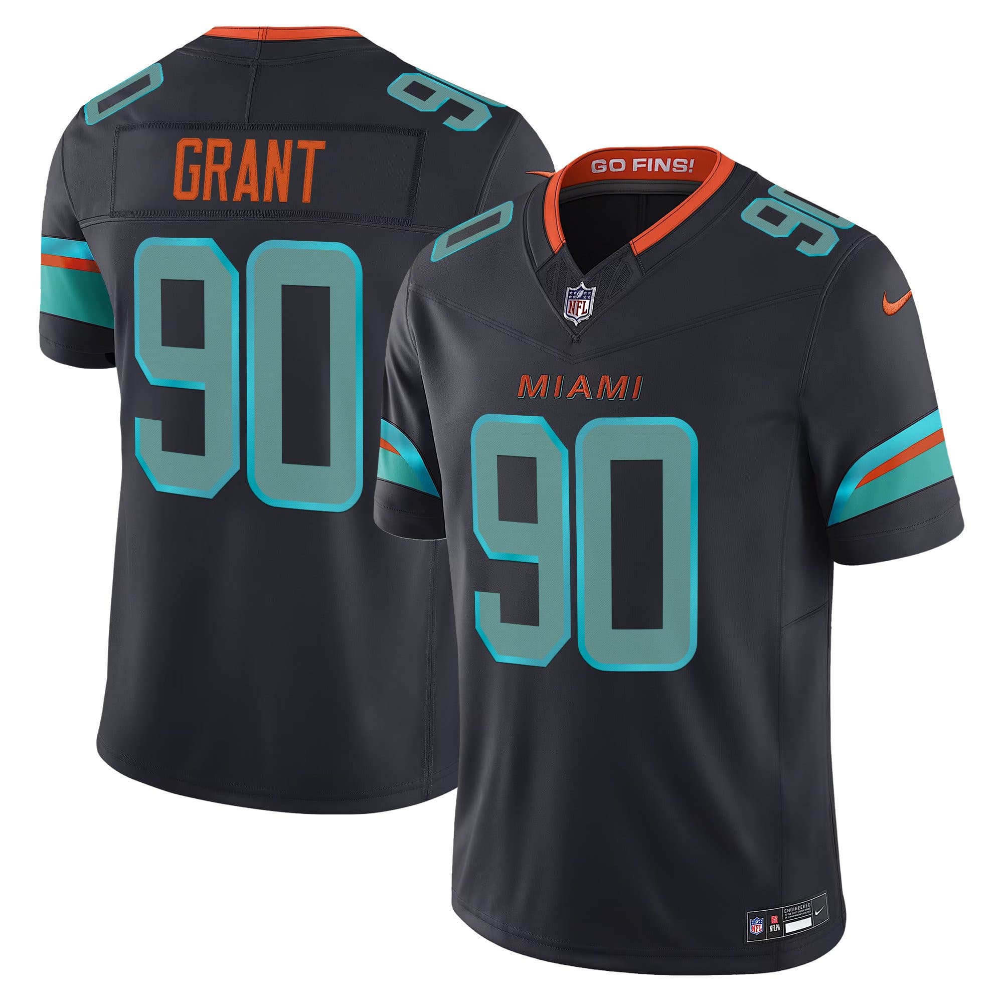 Men’s Miami Dolphins 2025 “Rivalries” Vapor Limited Jersey – All Stitched Kenneth  Grant