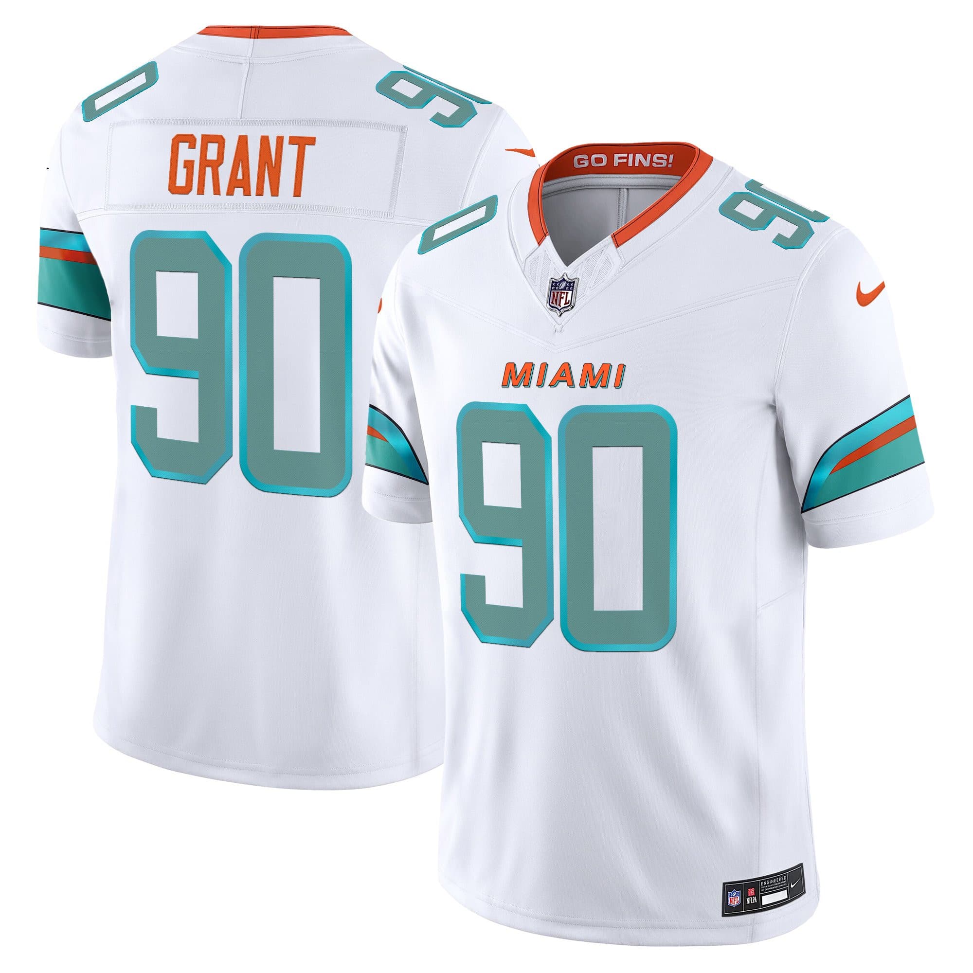Men’s Miami Dolphins 2025 “Rivalries” Vapor Limited Jersey – All Stitched Kenneth Grant   90
