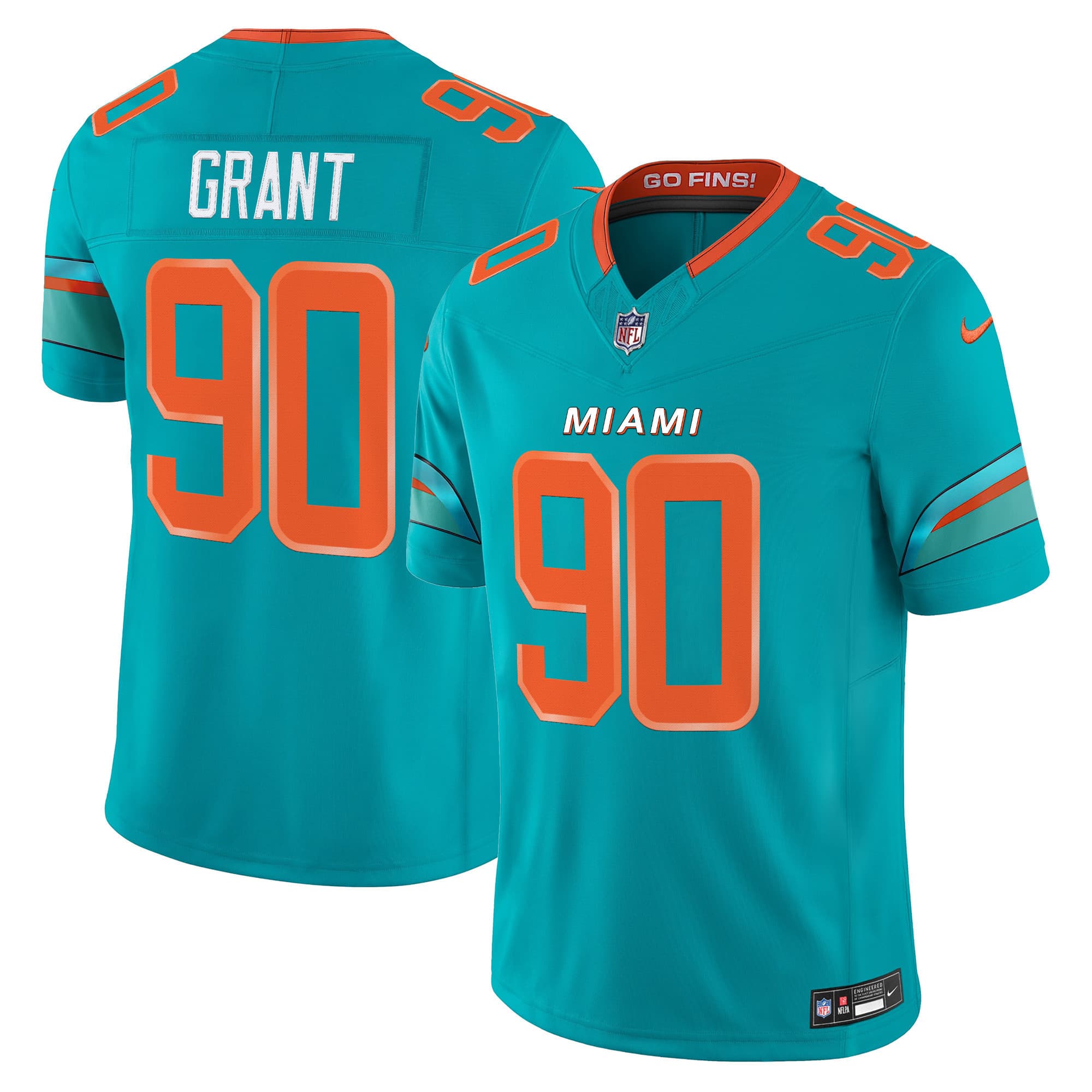 Men’s Miami Dolphins 2025 “Rivalries” Vapor Limited Jersey – All Stitched Kenneth Grant