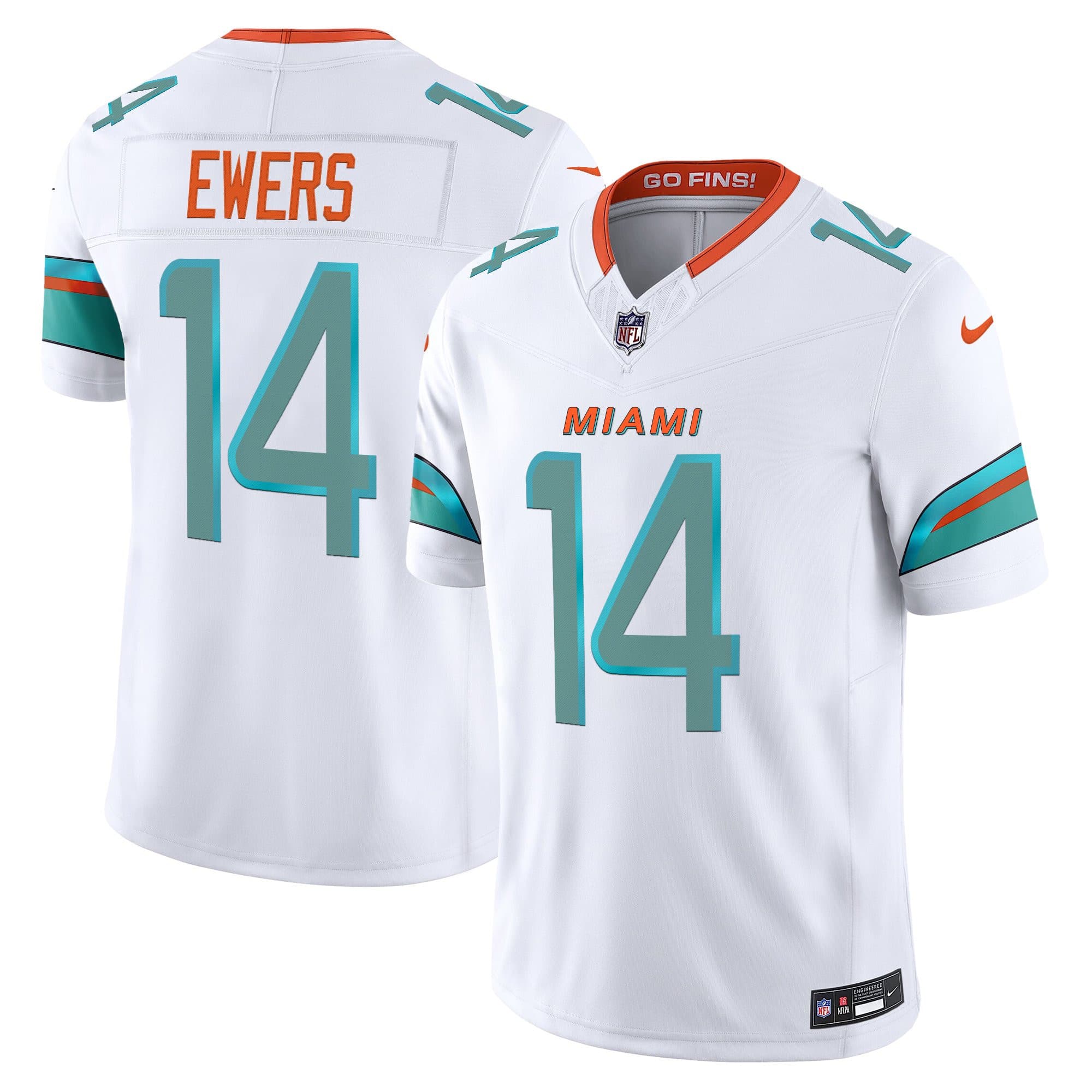 Men’s Miami Dolphins 2025 “Rivalries” Vapor Limited Jersey – All Stitched Quinn Ewers   14