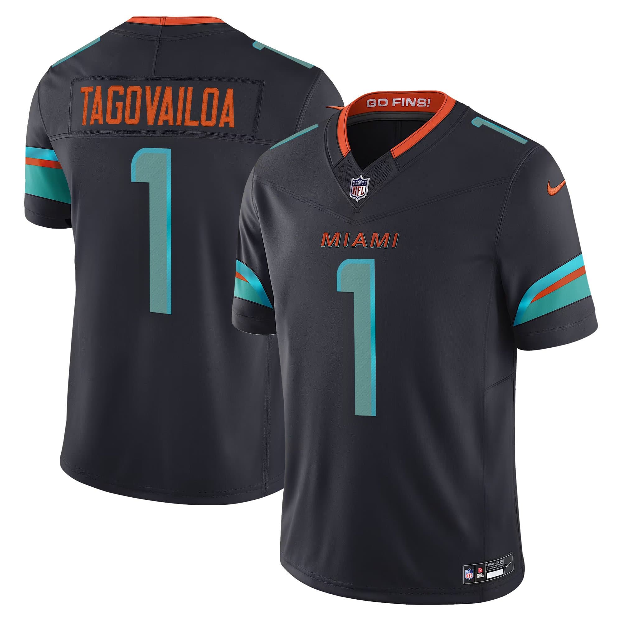 Men’s Miami Dolphins 2025 “Rivalries” Vapor Limited Jersey – All Stitched Tua Tagovailoa