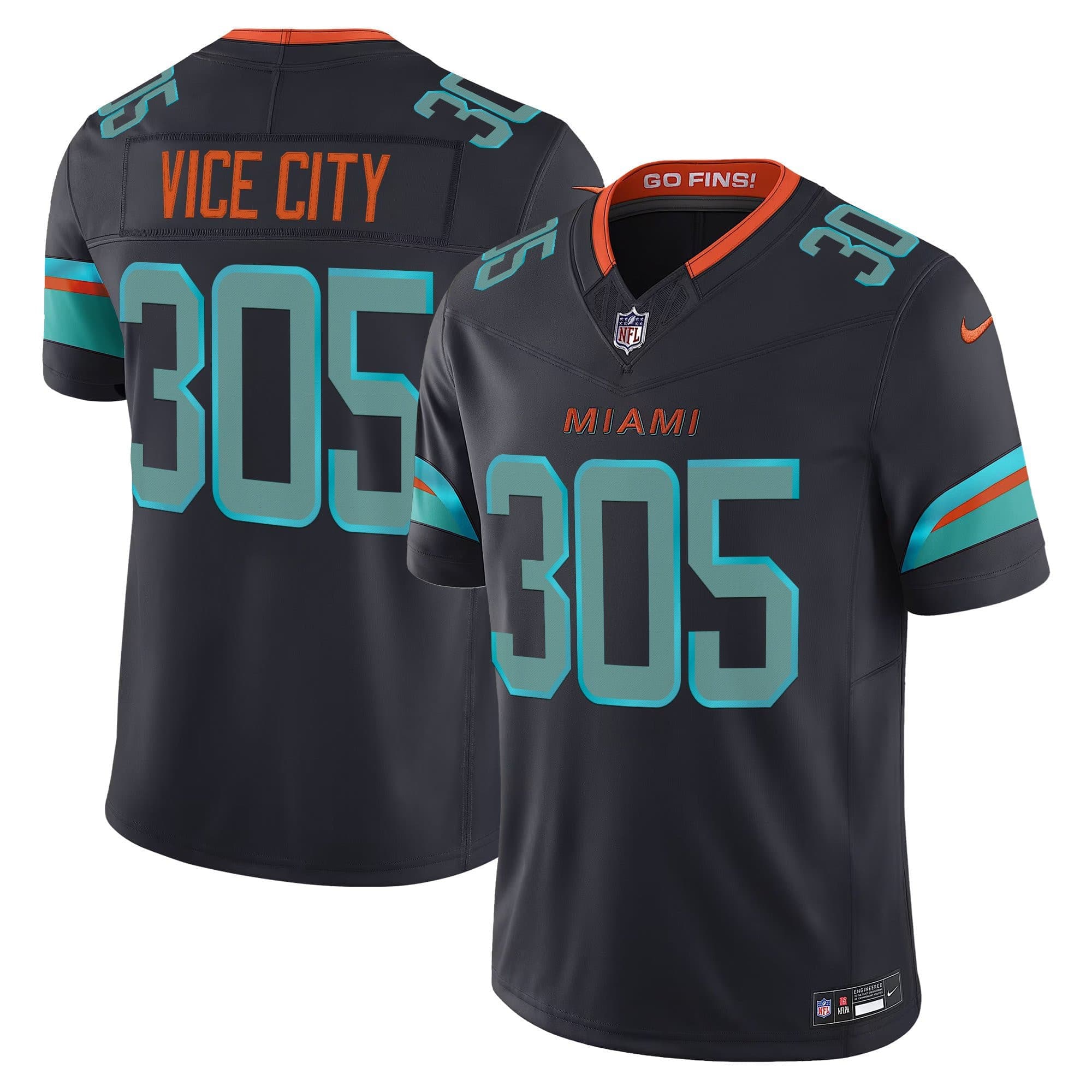 Men’s Miami Dolphins 2025 “Rivalries” Vapor Limited Jersey – All Stitched ViceCity  305_1