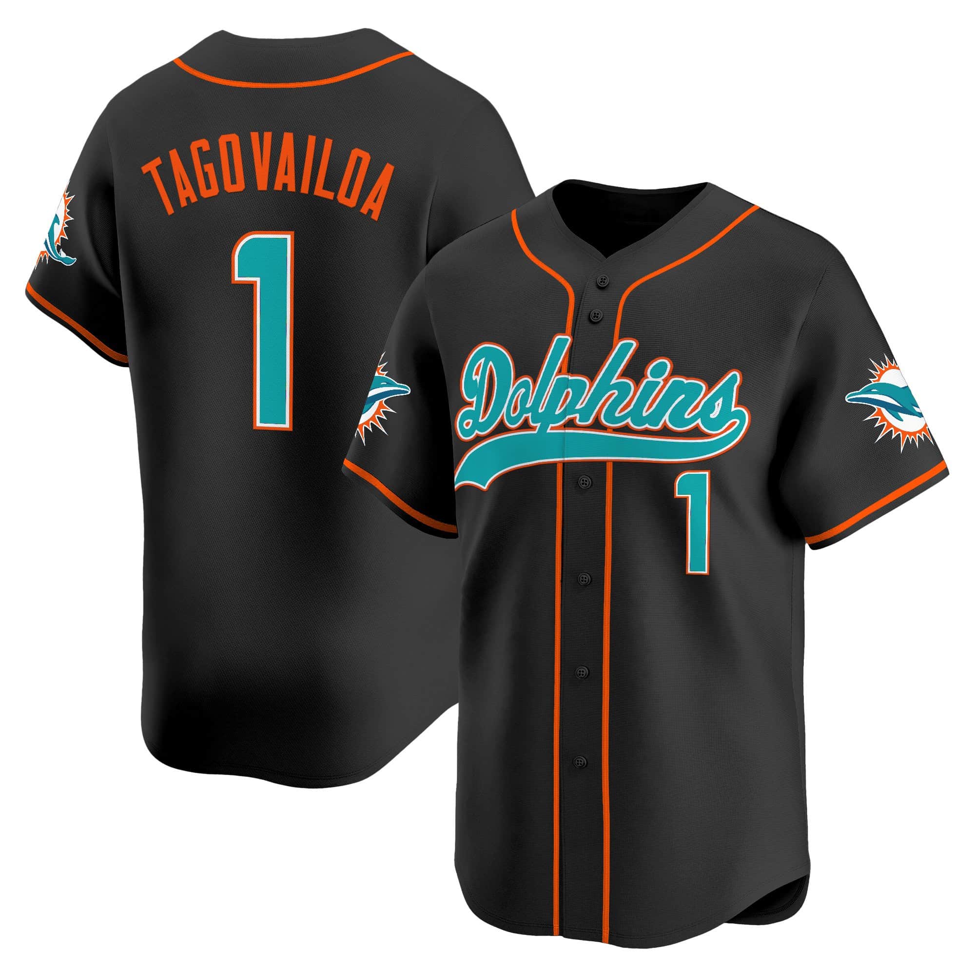 Men’s Miami Dolphins 2025 Vapor Baseball Jersey – All Stitched