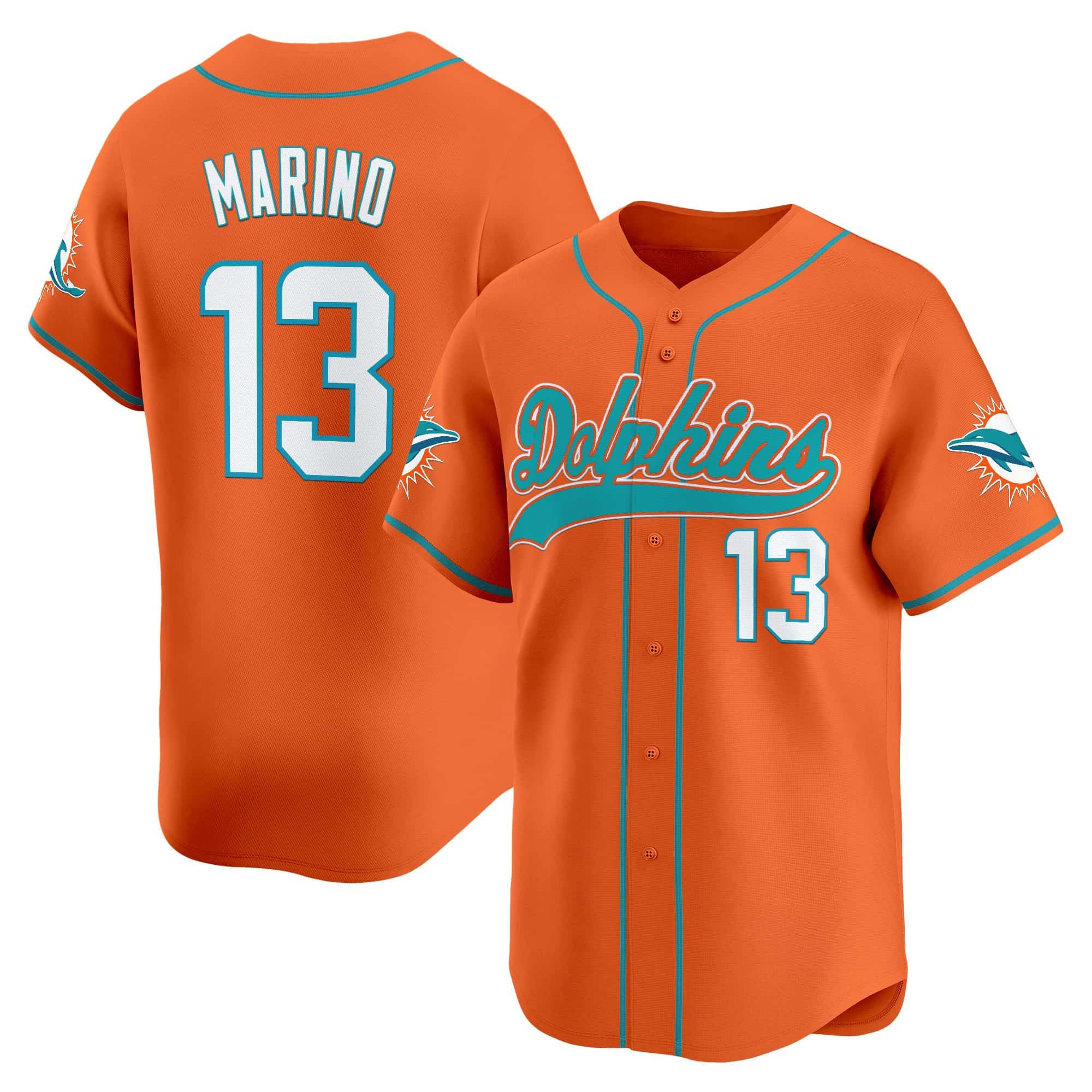 Men’s Miami Dolphins 2025 Vapor Baseball Jersey – All Stitched Dan Marino    13
