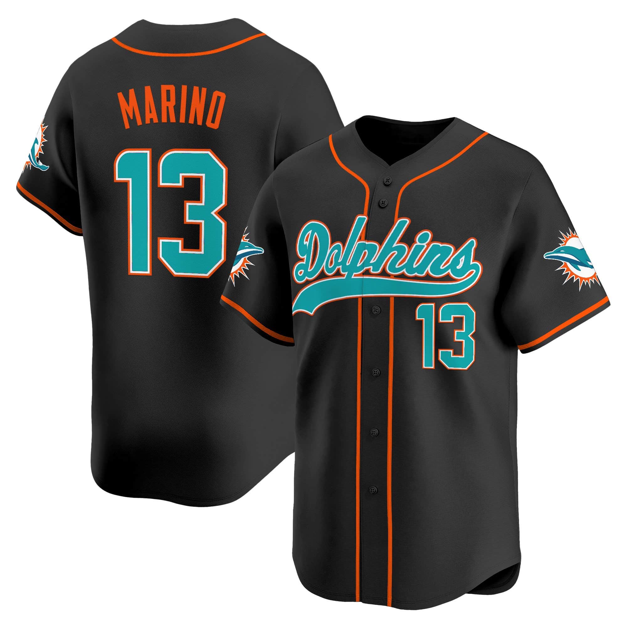 Men’s Miami Dolphins 2025 Vapor Baseball Jersey – All Stitched Dan Marino   13