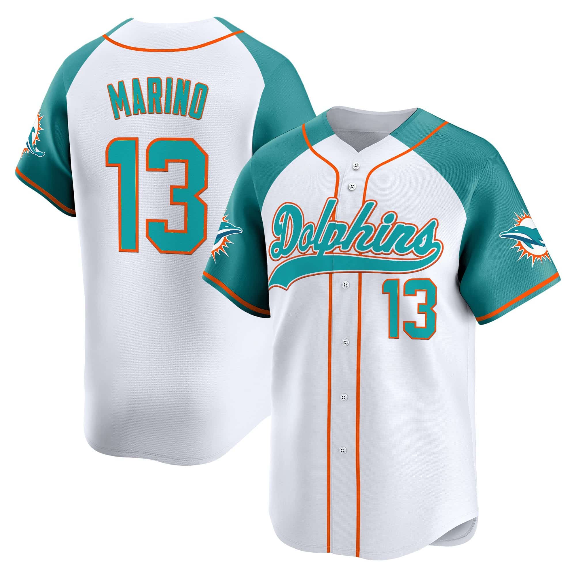 Men’s Miami Dolphins 2025 Vapor Baseball Jersey – All Stitched Dan Marino 13