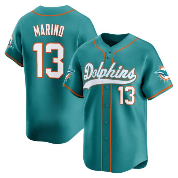 Men’s Miami Dolphins 2025 Vapor Baseball Jersey – All Stitched Dan Marino