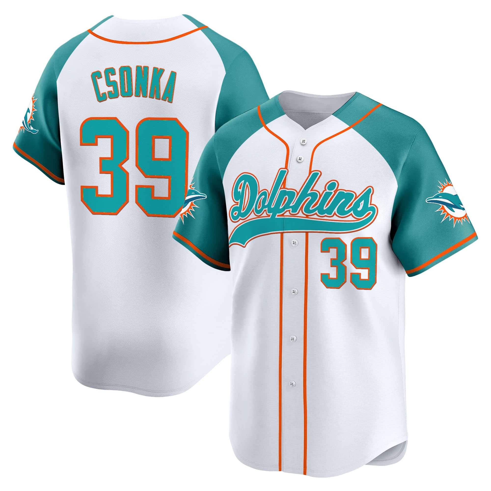Men’s Miami Dolphins 2025 Vapor Baseball Jersey – All Stitched Larry Csonka 39