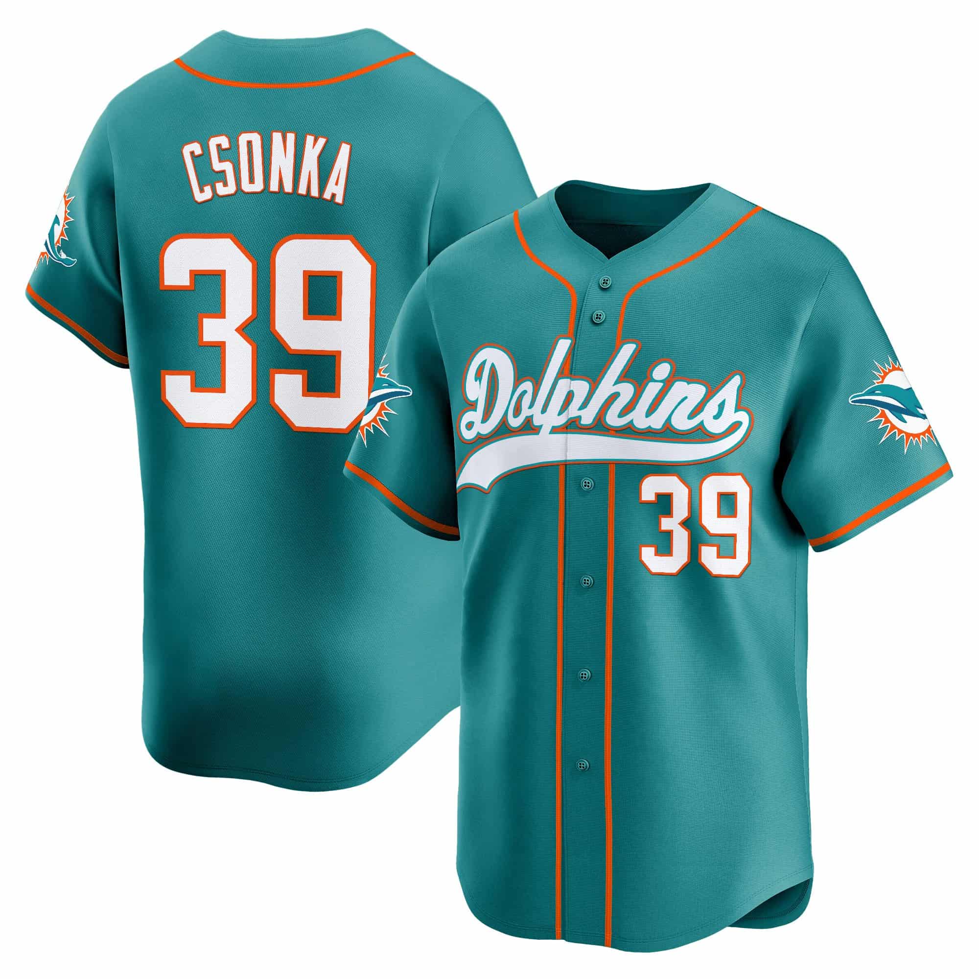Men’s Miami Dolphins 2025 Vapor Baseball Jersey – All Stitched Larry Csonka