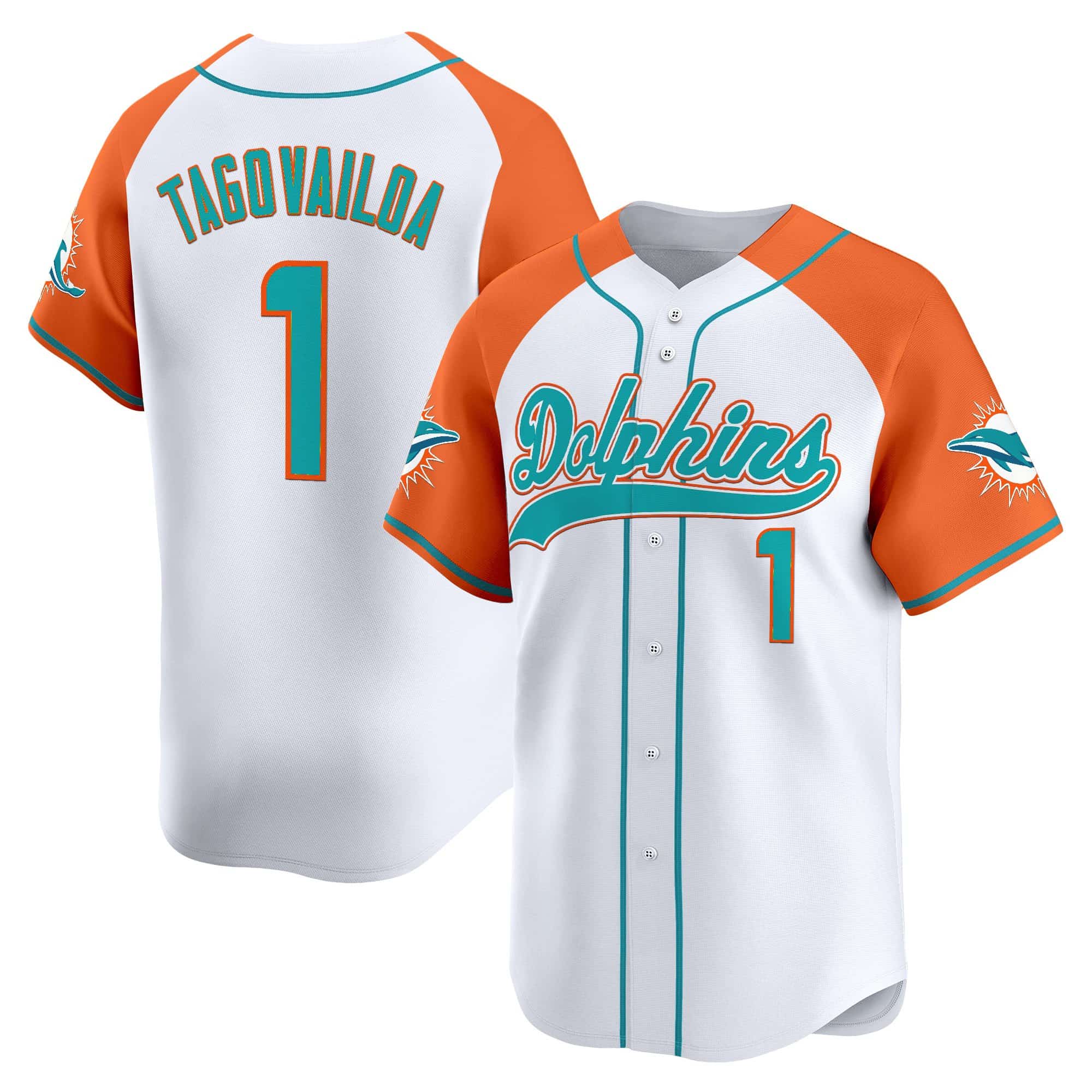 Men’s Miami Dolphins 2025 Vapor Baseball Jersey – All Stitched Tua Tagovailoa1