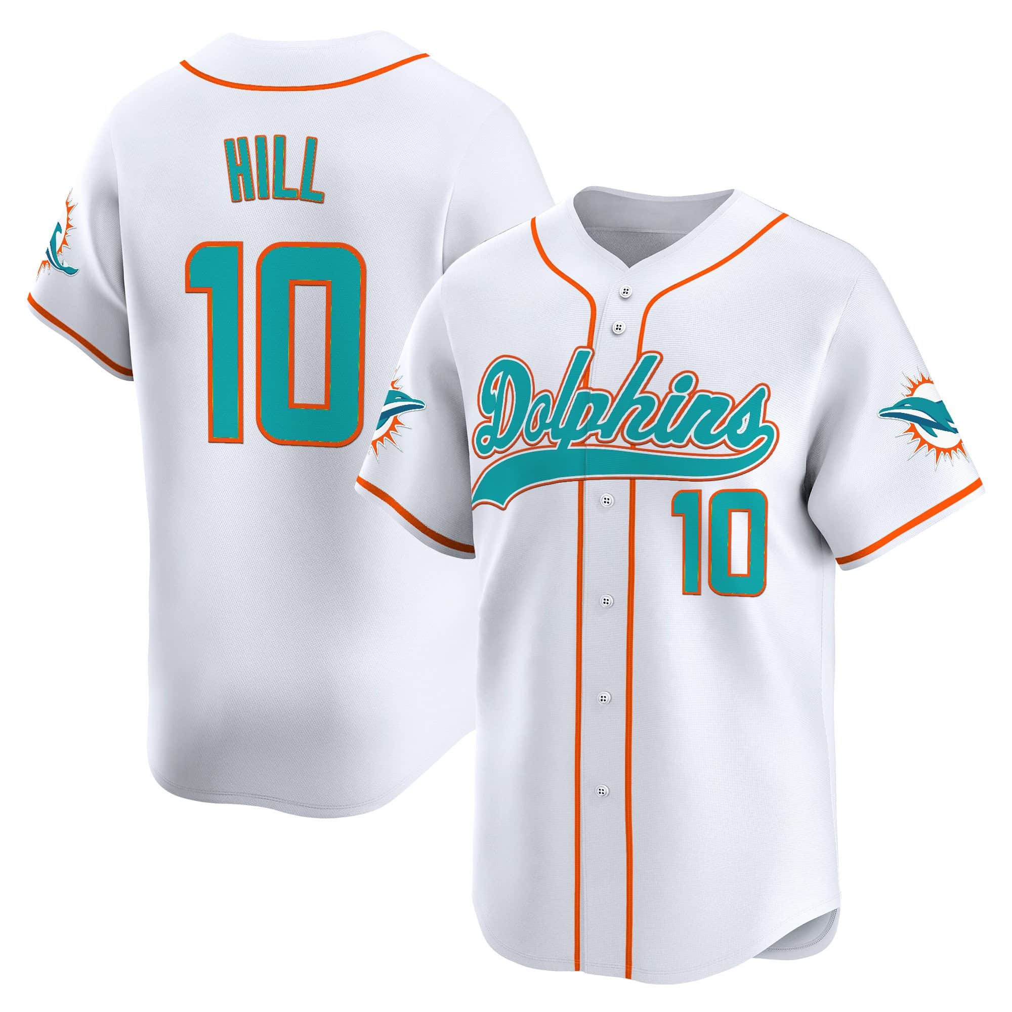 Men’s Miami Dolphins 2025 Vapor Baseball Jersey – All Stitched Tyreek Hill      10