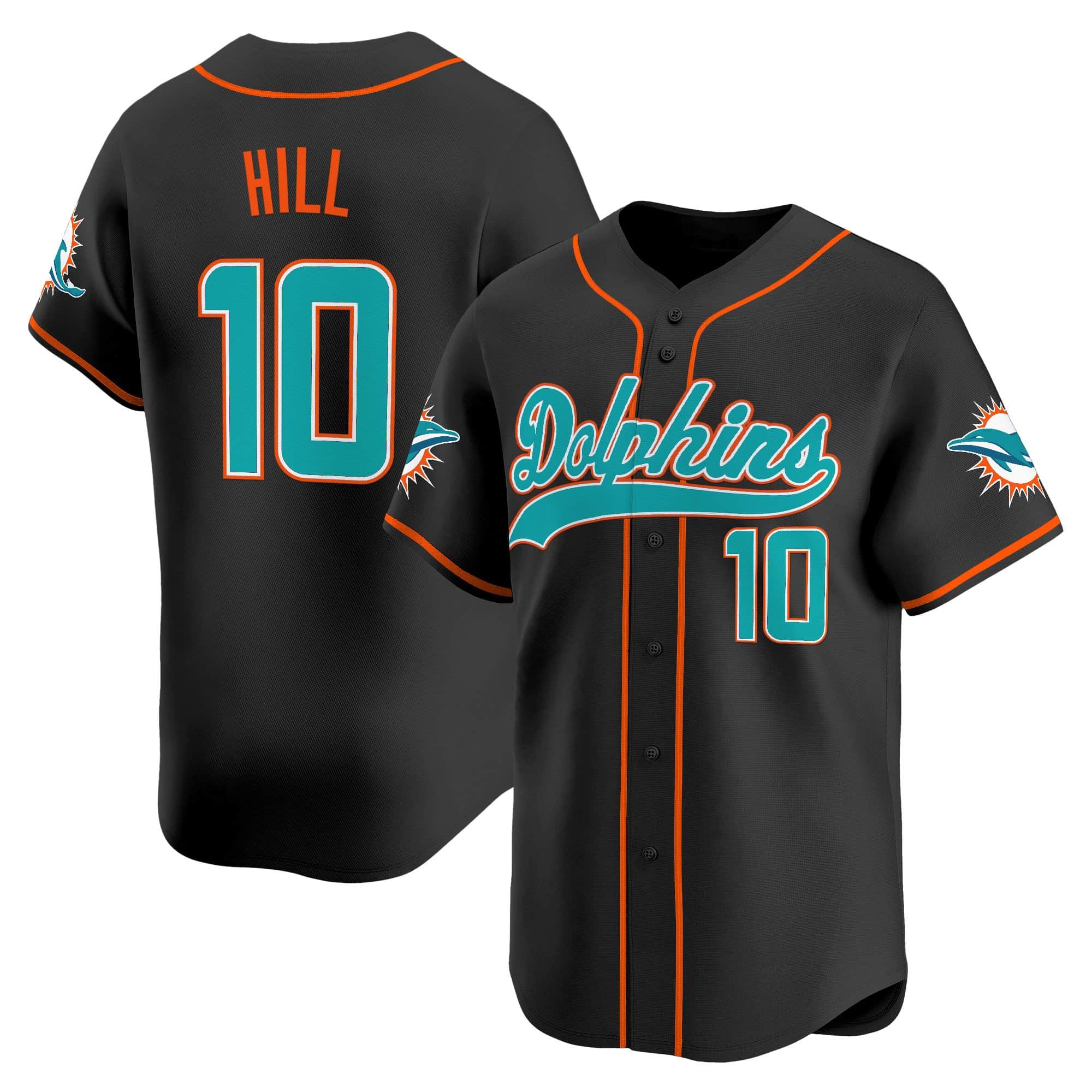 Men’s Miami Dolphins 2025 Vapor Baseball Jersey – All Stitched Tyreek Hill    10
