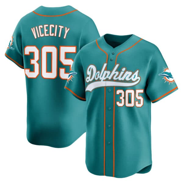 Men’s Miami Dolphins 2025 Vapor Baseball Jersey – All Stitched ViceCity 305