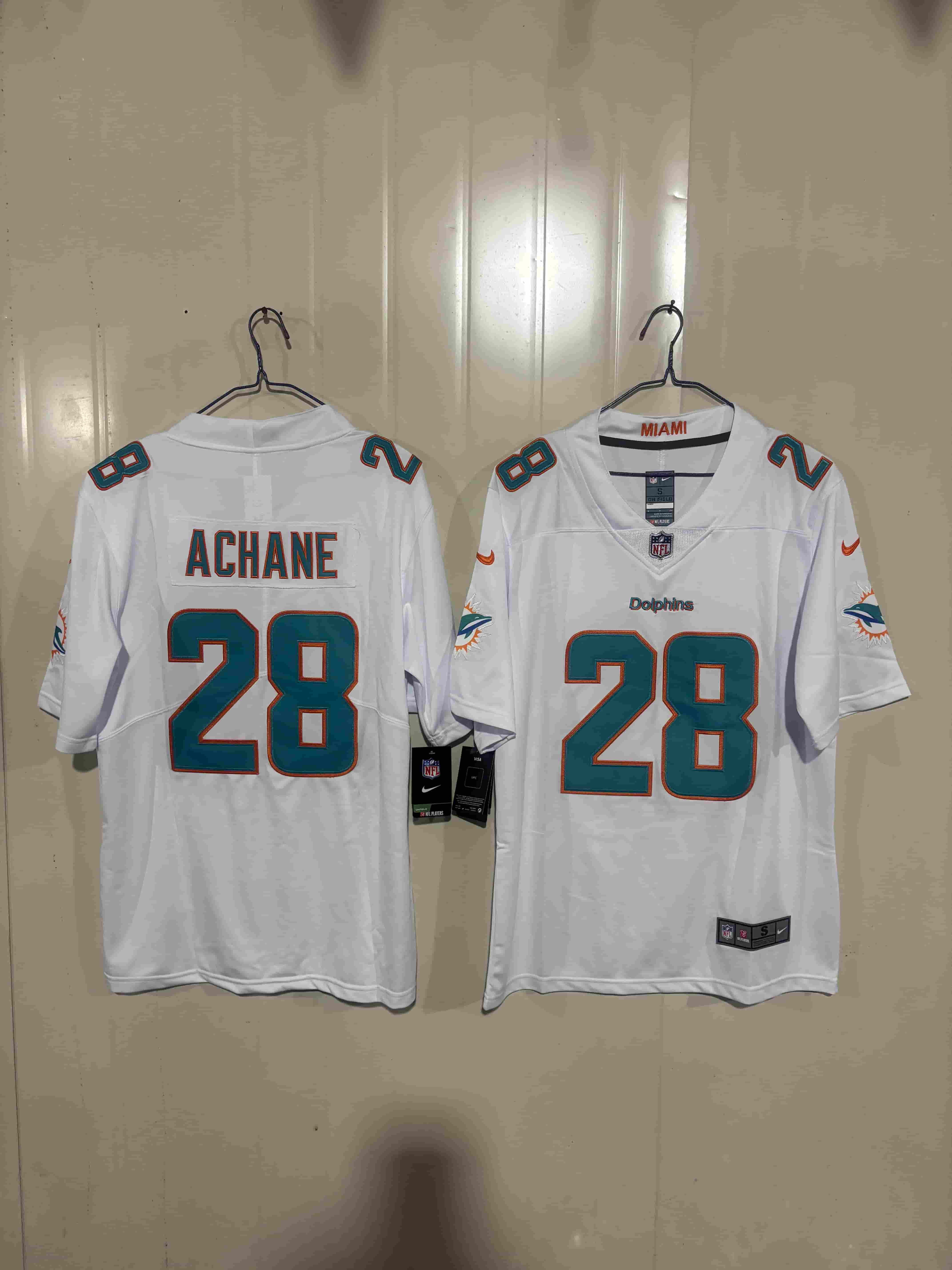 Men’s Miami Dolphins Vapor Limited Jersey – All Stitched  28 achane