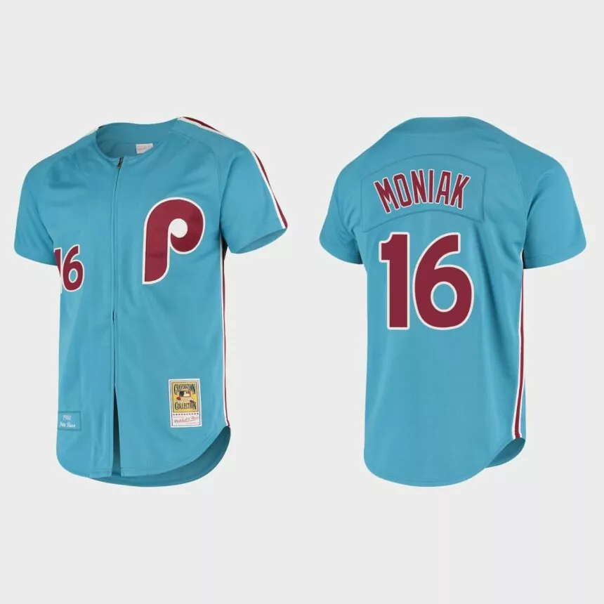 Men’s Mickey Moniak Philadelphia Phillies Cooperstown Collection Authentic Jersey – Light Blue