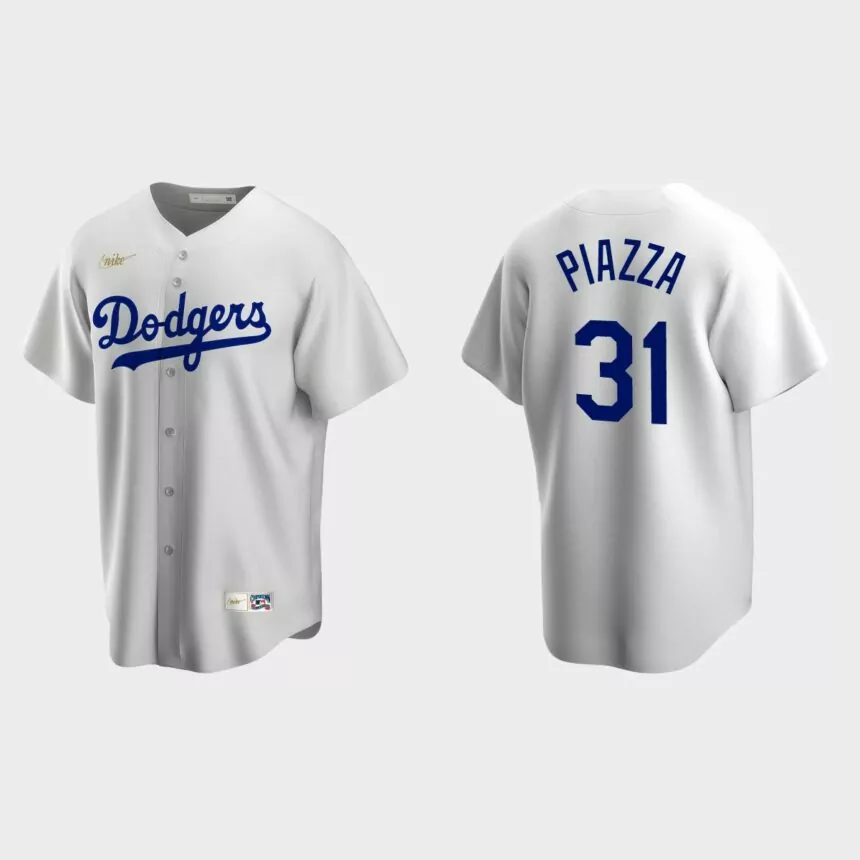 Men’s Mike Piazza New York Mets Cooperstown Collection Home Jersey – White