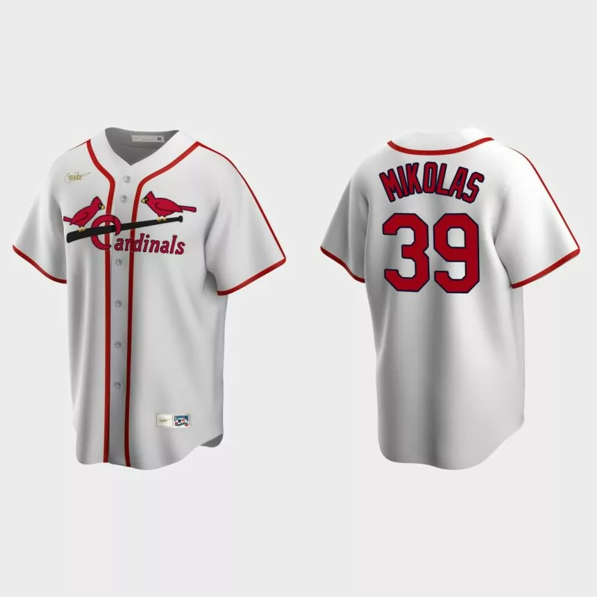 Men’s Miles Mikolas St. Louis Cardinals Cooperstown Collection Home Jersey – White