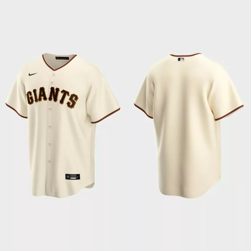 Men’s Milwaukee Brewers Home Replica Jersey – Cream