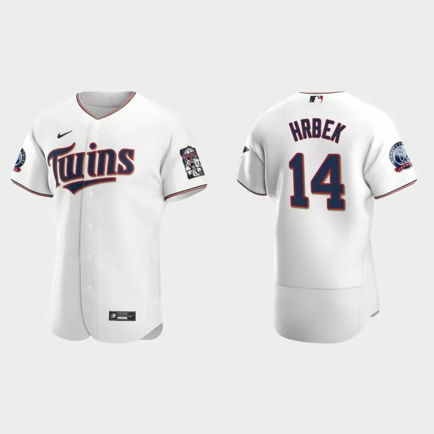 Men’s Minnesota Twins Kent Hrbek White Authentic Retired Player Jersey