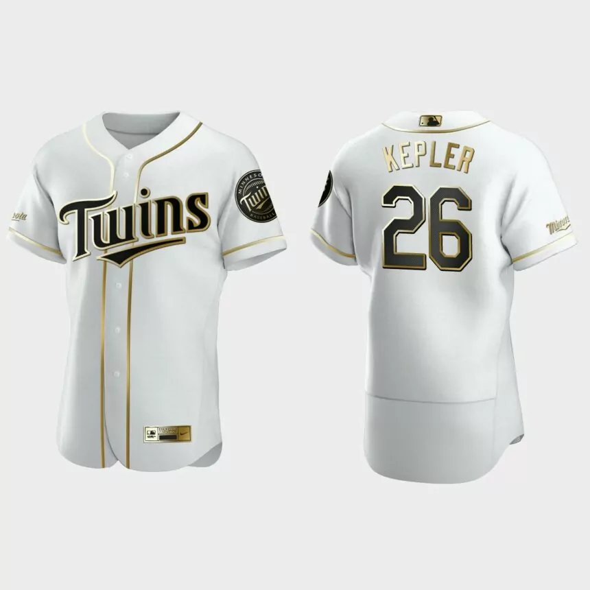 Men’s Minnesota Twins Max Kepler Authentic Golden Edition Jersey – White