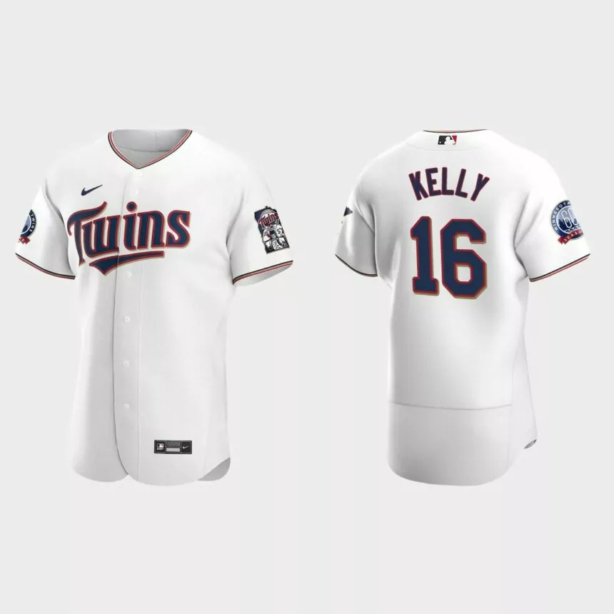 Men’s Minnesota Twins Tom Kelly White Authentic Retired Player Jersey