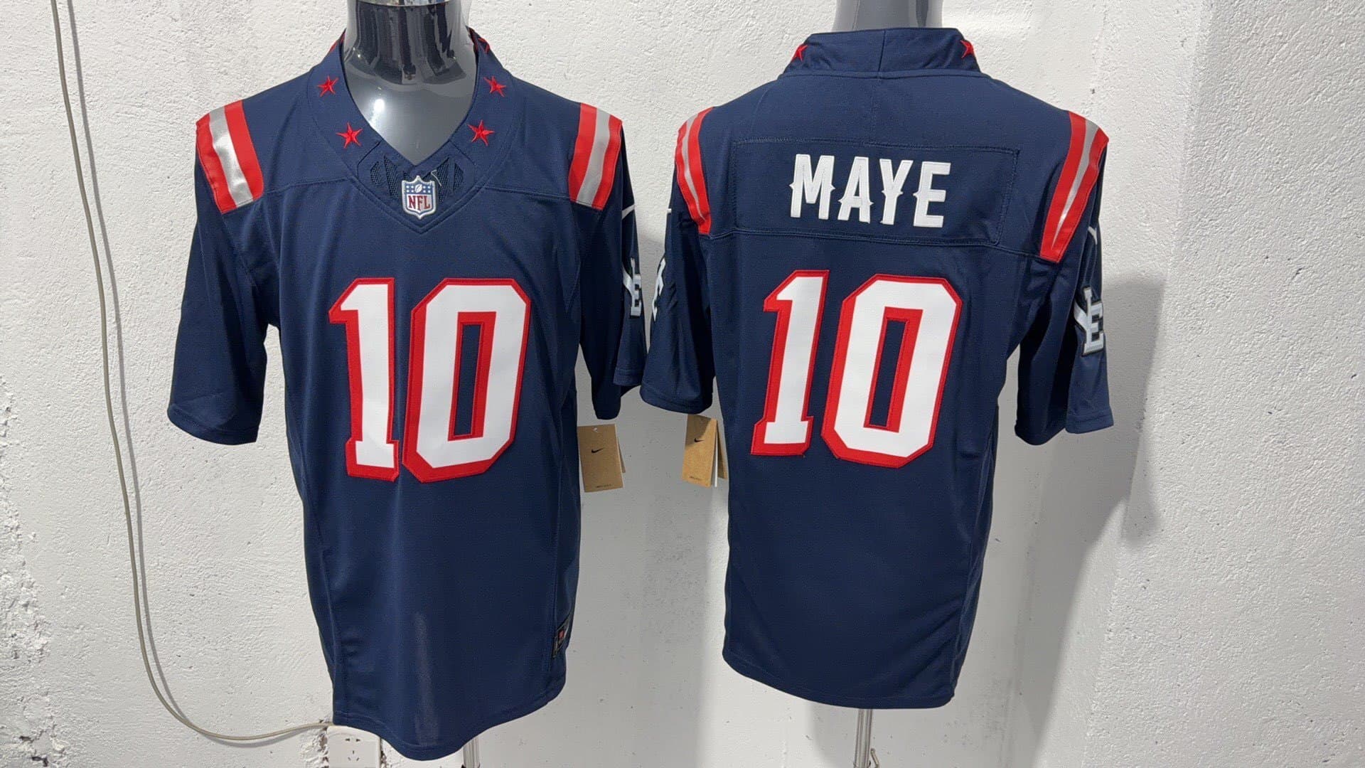 Men’s New England Patriots  #10 Drake Maye   Limited Jersey – All Stitched