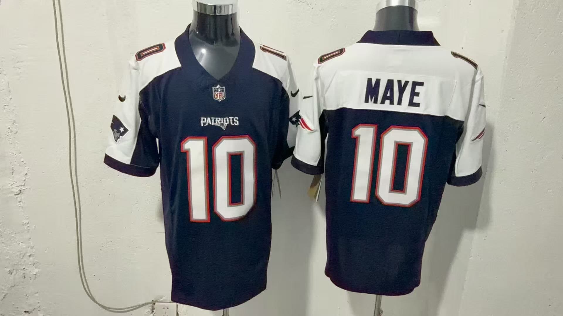 Men’s New England Patriots  #10 Drake Maye  Limited Jersey  –  All Stitched