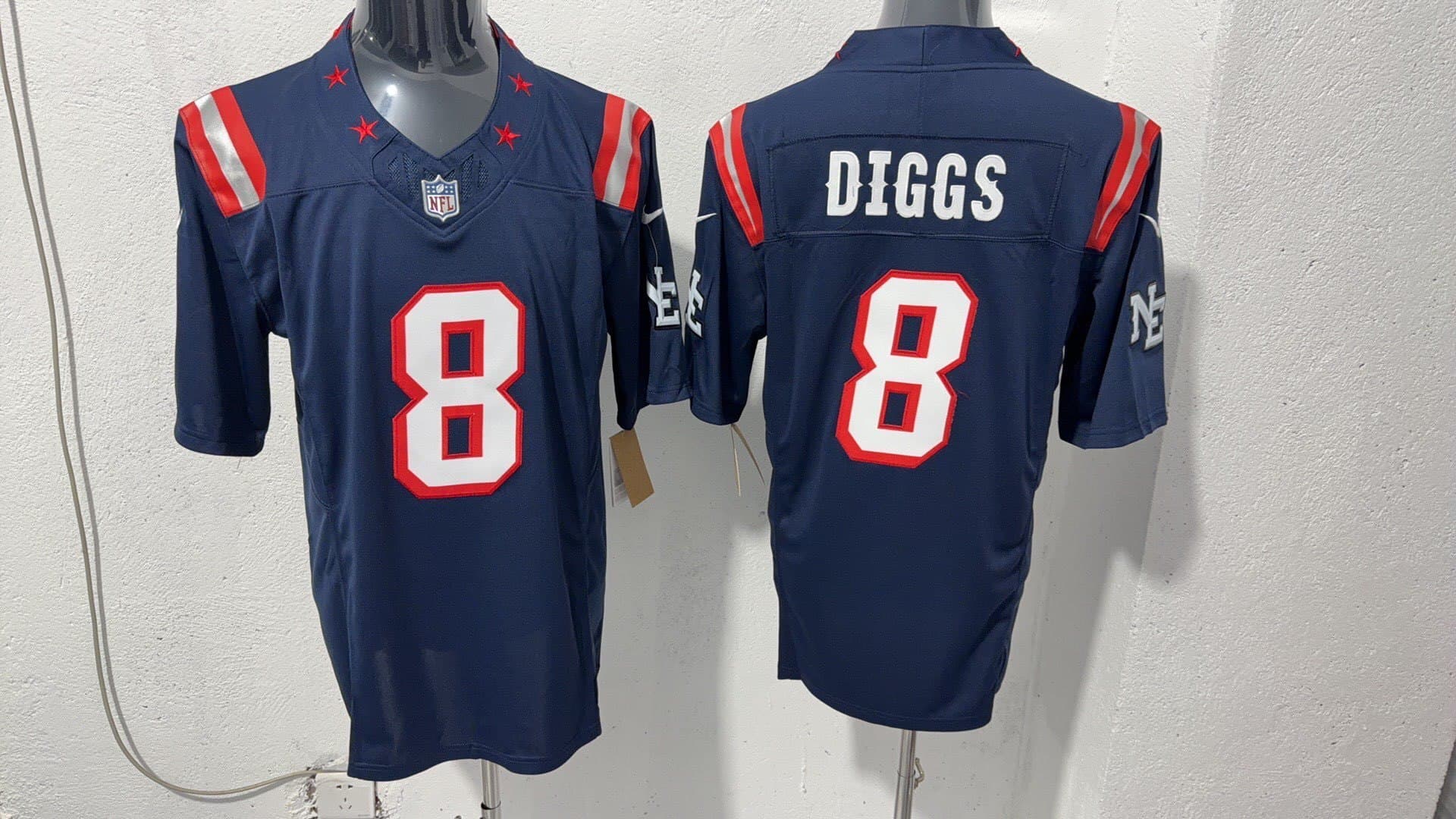 Men’s New England Patriots   Limited Jersey – All Stitched Stefon Diggs     8