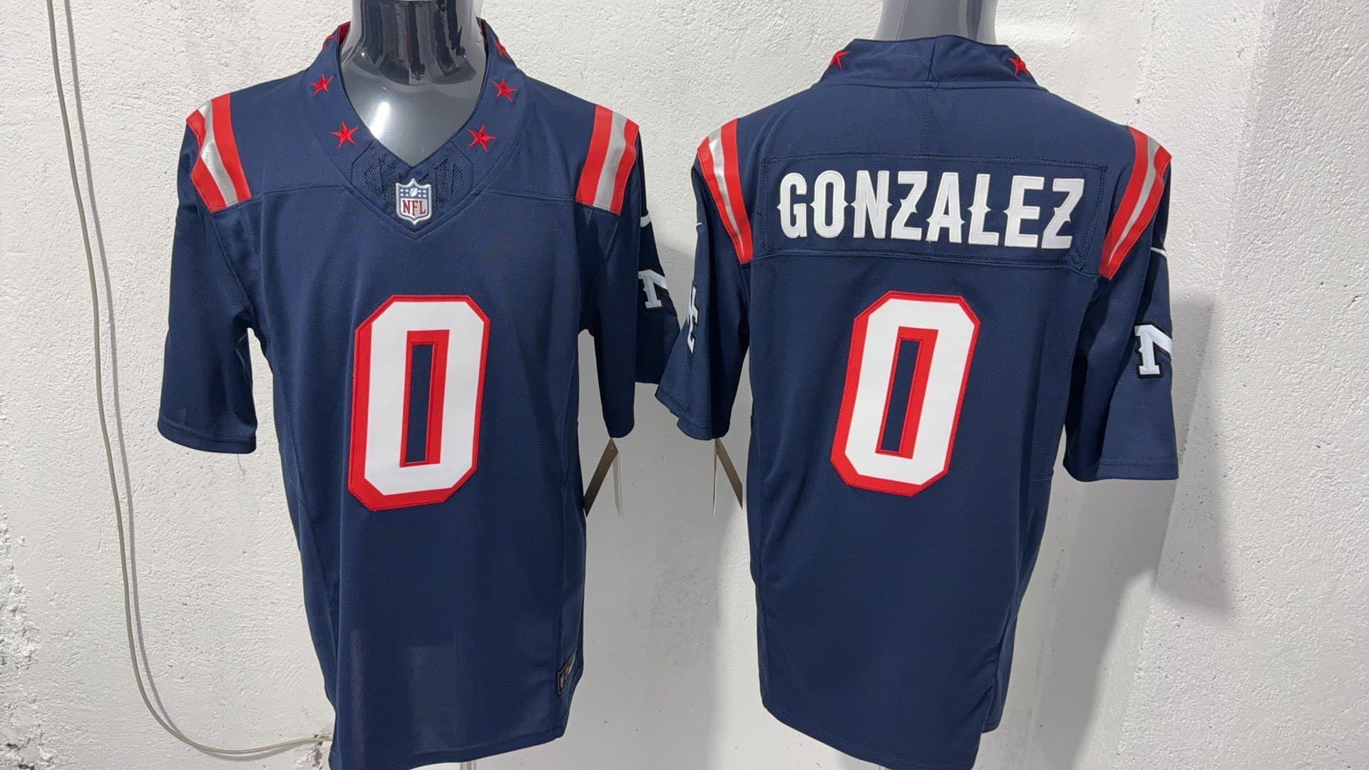Men’s New England Patriots  Limited Jersey – All Stitched  Christian Gonzalez   0