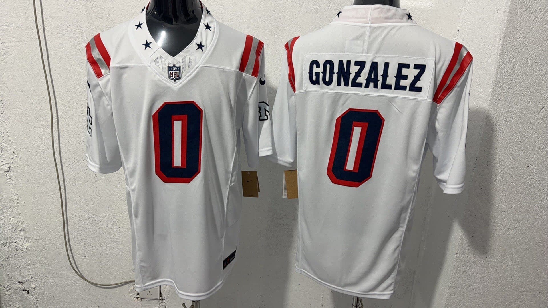 Men’s New England Patriots  Limited Jersey – All Stitched Christian Gonzalez   0