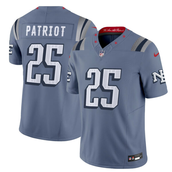Men’s New England Patriots 2025 “Rivalries” Vapor Limited Jersey – All Stitched 25 Patriot