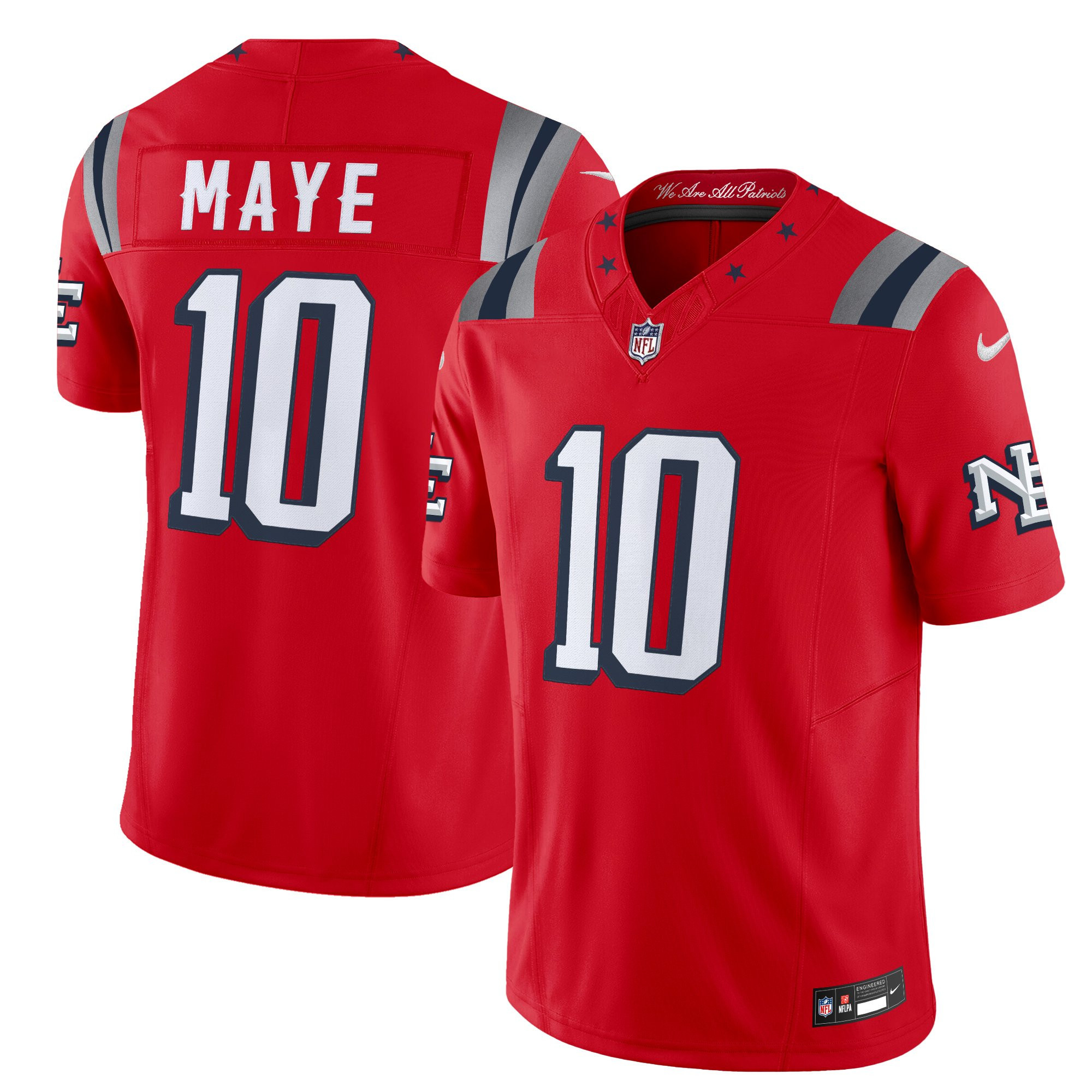 Men’s New England Patriots 2025 “Rivalries” Vapor Limited Jersey – All Stitched Drake Maye  10