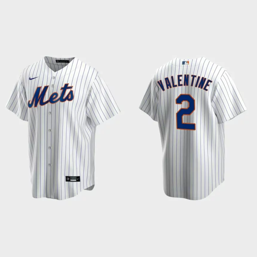 Men’s New York Mets Bobby Valentine White Replica Retired Player Jersey