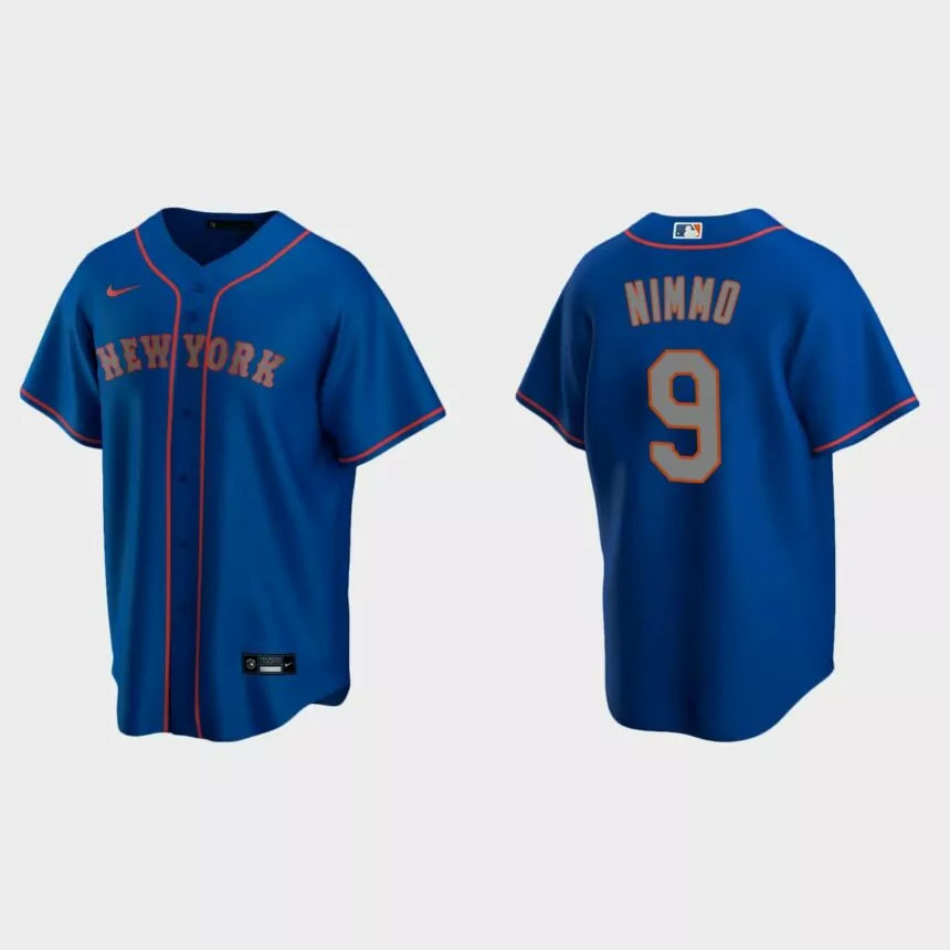 Men’s New York Mets Brandon Nimmo Alternate Road Replica Jersey – Royal