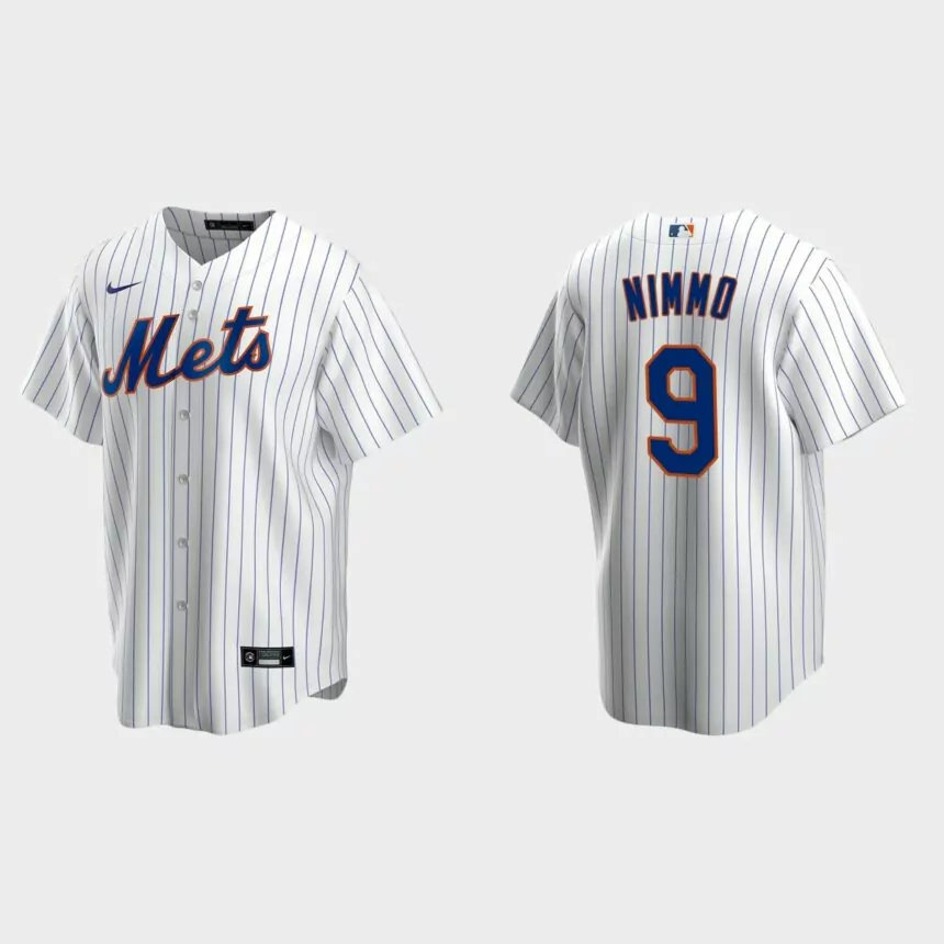 Men’s New York Mets Brandon Nimmo Home Replica Jersey – White
