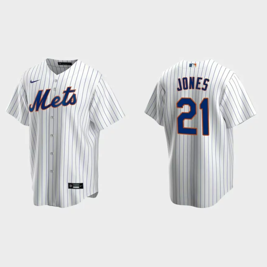 Men’s New York Mets Cleon Jones White Replica Retired Player Jersey
