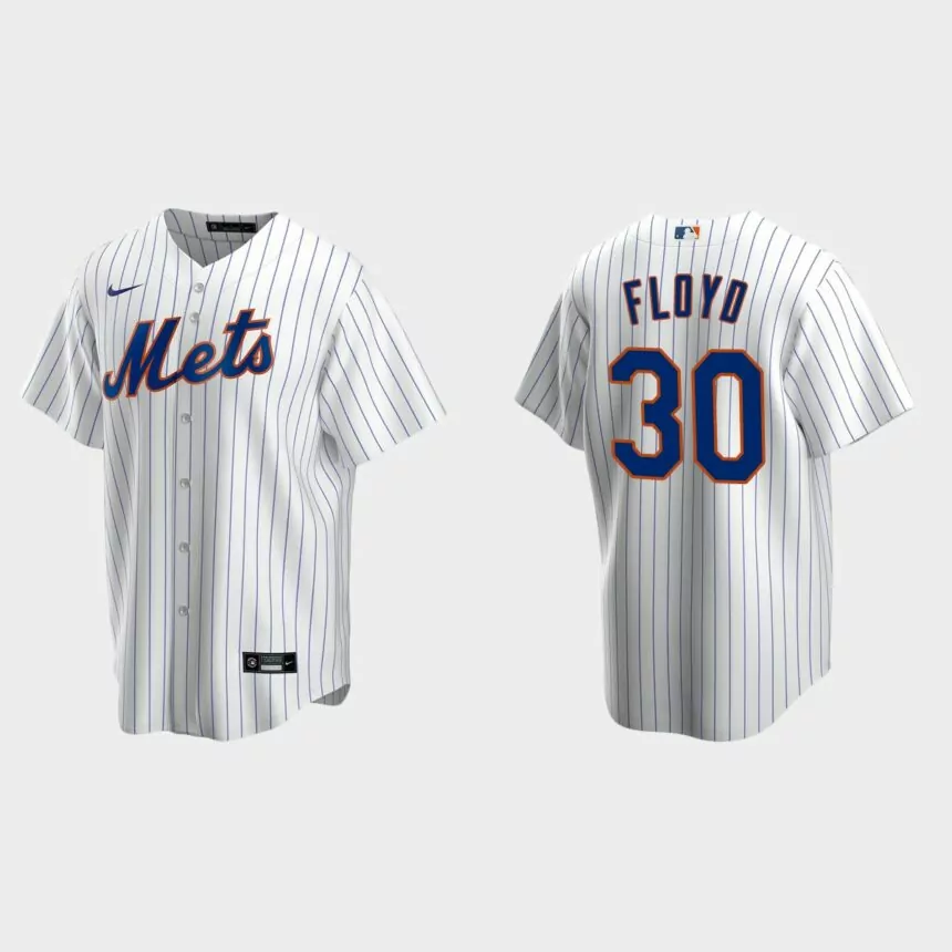 Men’s New York Mets Cliff Floyd White Replica Retired Player Jersey