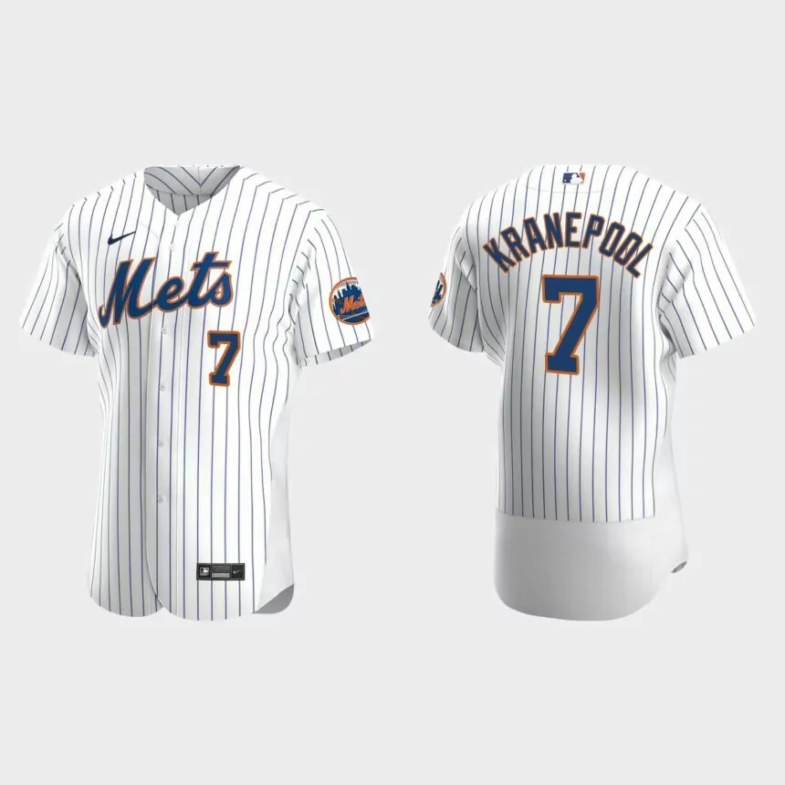Men’s New York Mets Ed Kranepool White Authentic Retired Player Jersey
