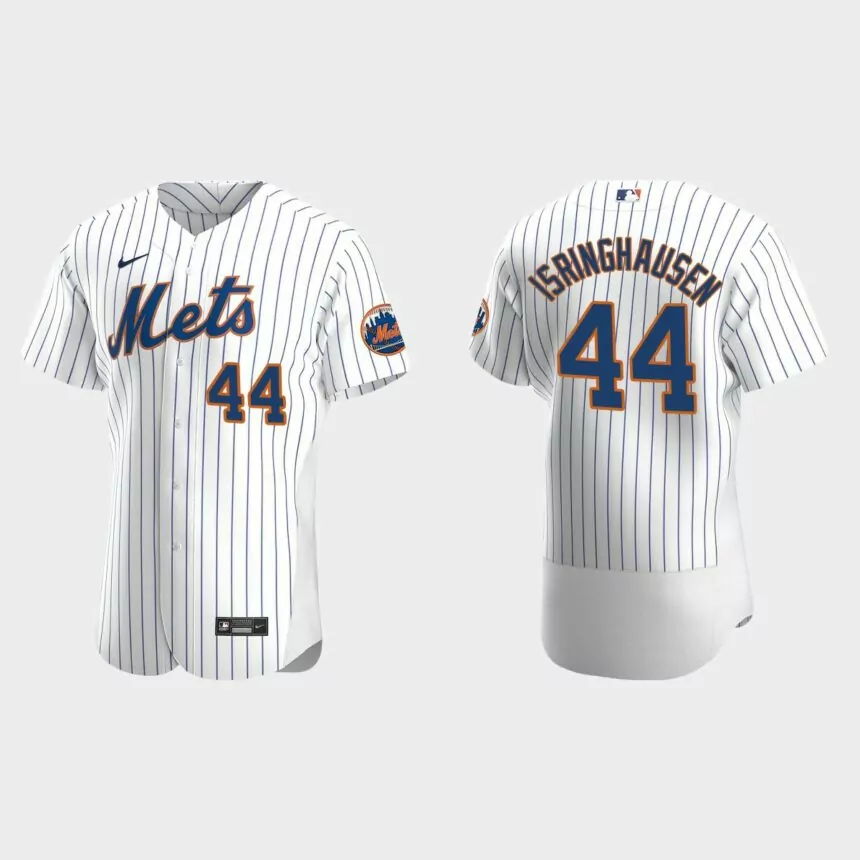 Men’s New York Mets Jason Isringhausen White Authentic Retired Player Jersey