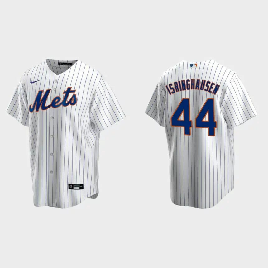 Men’s New York Mets Jason Isringhausen White Replica Retired Player Jersey