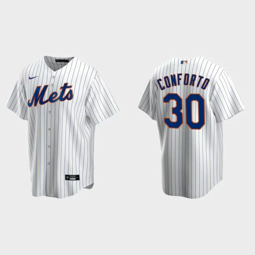 Men’s New York Mets Michael Conforto Home Replica Jersey – White