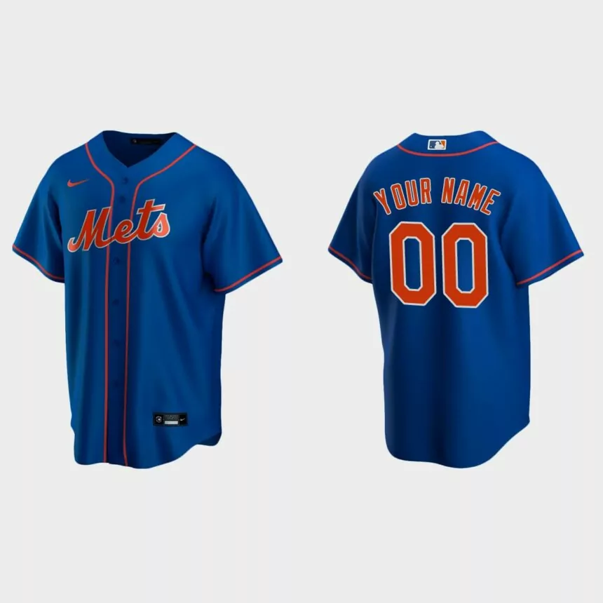 Men’s New York Mets Royal Replica Alternate Custom Jersey